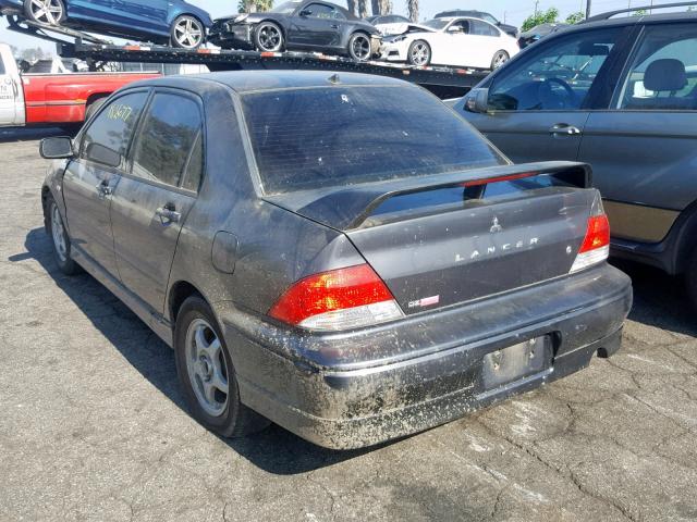 JA3AJ86EX3U052265 - 2003 MITSUBISHI LANCER OZ BLACK photo 3