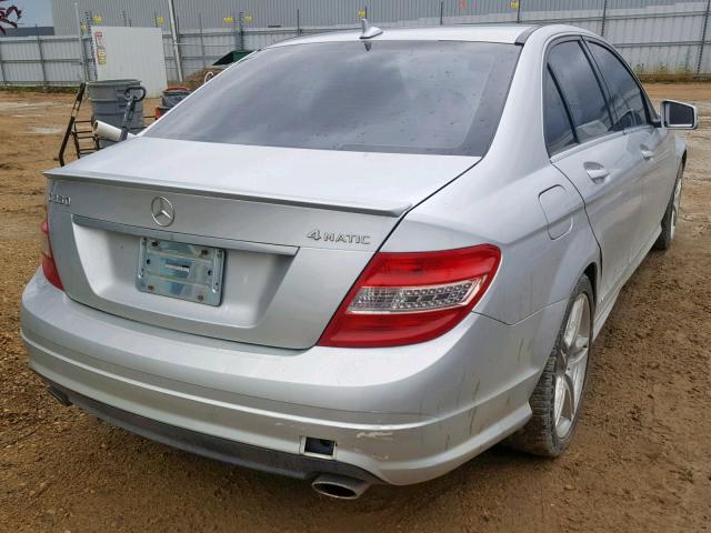 WDDGF8HB1AF378589 - 2010 MERCEDES-BENZ C 350 4MAT SILVER photo 4