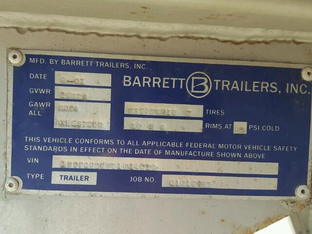 1B9P2820921014018 - 2002 BARR TRAILER WHITE photo 10