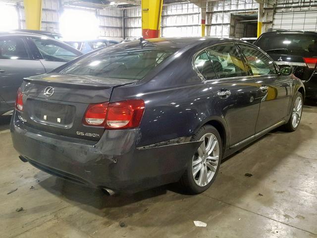 JTHBC96S775005799 - 2007 LEXUS GS 450H GRAY photo 4