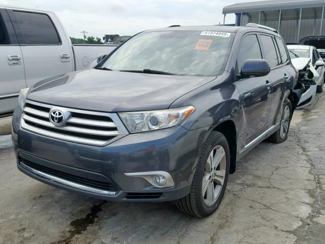 5TDYK3EH1CS083212 - 2012 TOYOTA HIGHLANDER GRAY photo 2