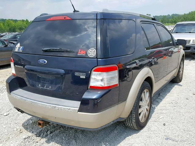 1FMDK08W08GA42803 - 2008 FORD TAURUS X E BLUE photo 4