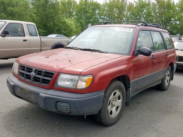 JF1SF6353YG702145 - 2000 SUBARU FORESTER L MAROON photo 2