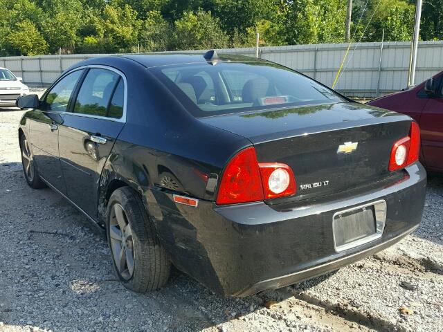 1G1ZC5E04CF208588 - 2012 CHEVROLET MALIBU 1LT BLACK photo 3