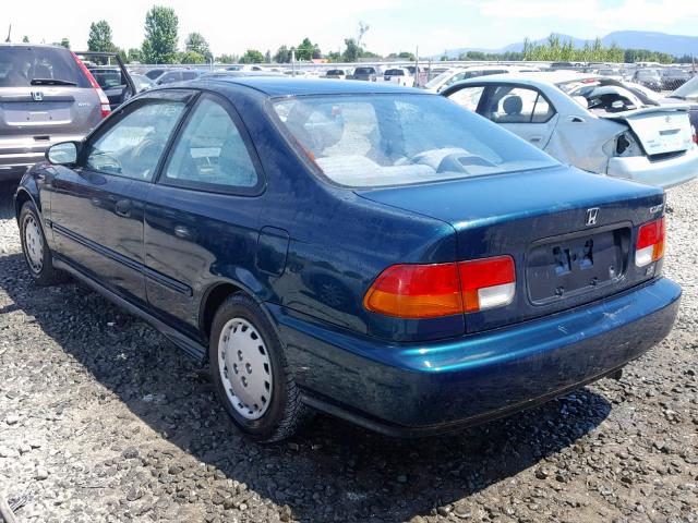 1HGEJ6228VL081356 - 1997 HONDA CIVIC DX GREEN photo 3