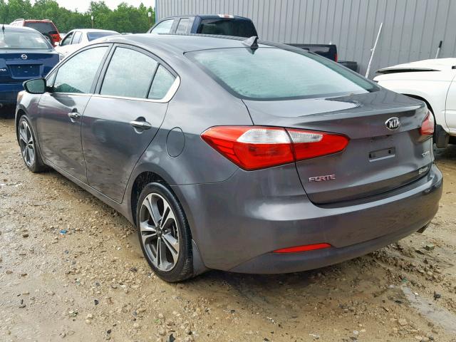 KNAFX4A85E5077231 - 2014 KIA FORTE EX GRAY photo 3