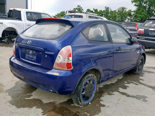 KMHCM36C18U105053 - 2008 HYUNDAI ACCENT GS BLUE photo 4