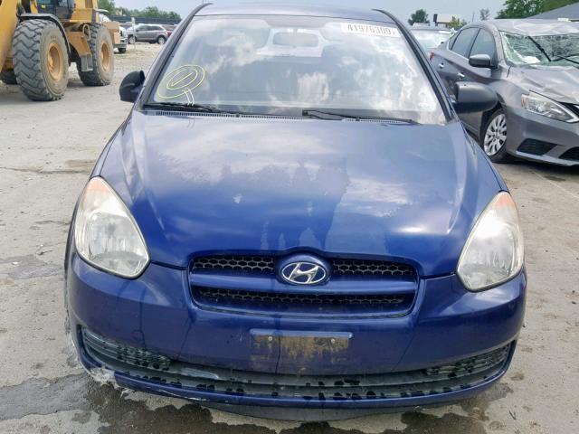 KMHCM36C18U105053 - 2008 HYUNDAI ACCENT GS BLUE photo 9