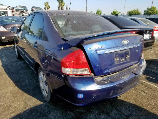 KNAFE122X85576917 - 2008 KIA SPECTRA EX BLUE photo 3