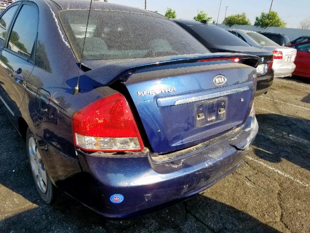 KNAFE122X85576917 - 2008 KIA SPECTRA EX BLUE photo 9