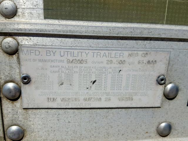 1UYVS25356U739026 - 2006 UTILITY TRAILER Ağ foto 10