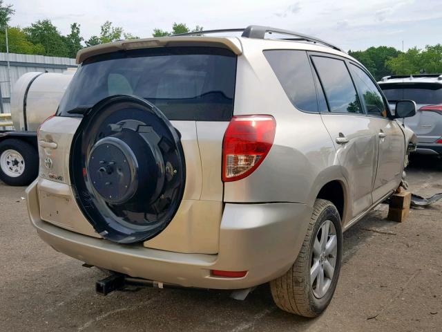 JTMZK31V276004796 - 2007 TOYOTA RAV4 LIMIT TAN photo 4