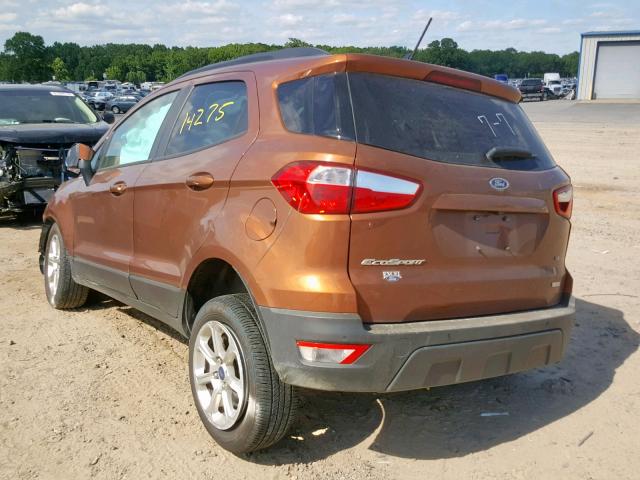 MAJ3P1TE2JC185101 - 2018 FORD ECOSPORT S BROWN photo 3