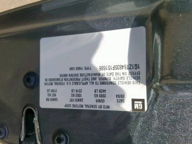 1G1ZT64835F151686 - 2005 CHEVROLET MALIBU MAX 灰色 照片 10