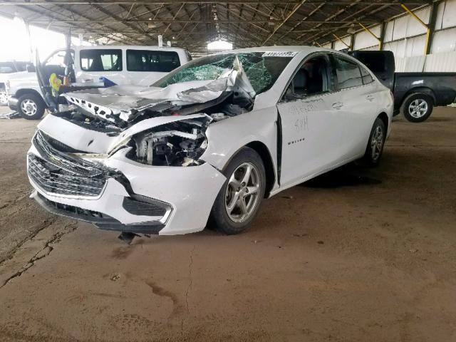 1G1ZB5ST8GF344603 - 2016 CHEVROLET MALIBU LS WHITE photo 2