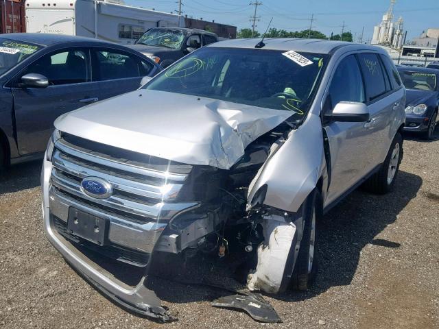 2FMDK3JC3EBA94740 - 2014 FORD EDGE SEL SILVER photo 2