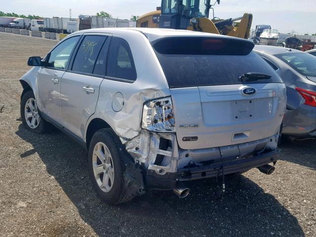 2FMDK3JC3EBA94740 - 2014 FORD EDGE SEL SILVER photo 3