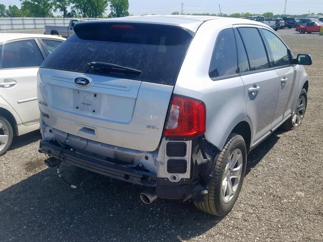 2FMDK3JC3EBA94740 - 2014 FORD EDGE SEL SILVER photo 4