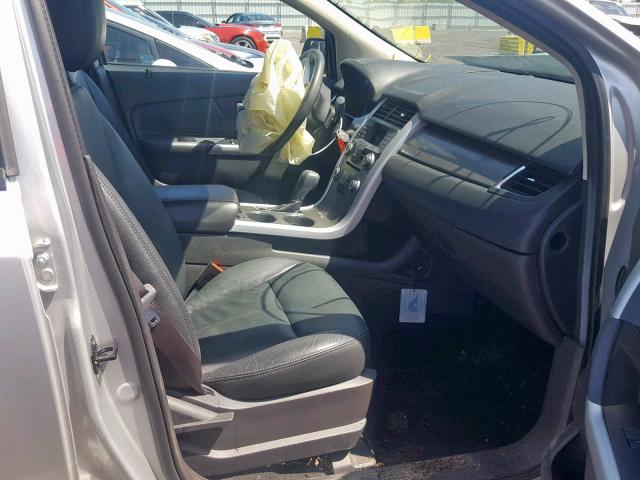 2FMDK3JC3EBA94740 - 2014 FORD EDGE SEL SILVER photo 5