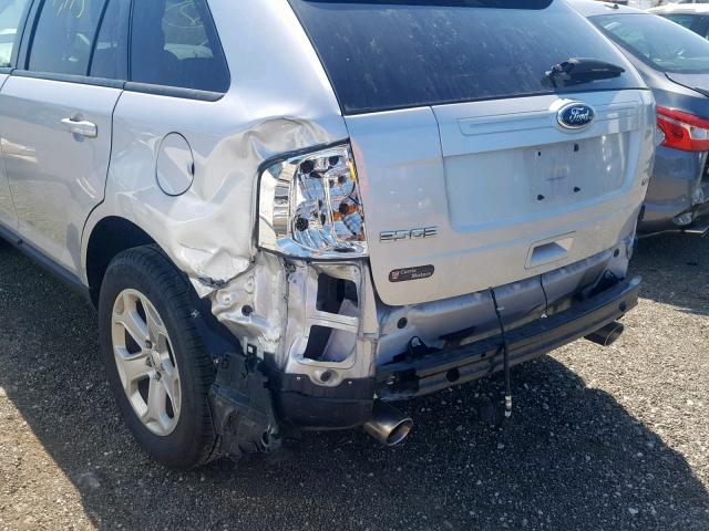 2FMDK3JC3EBA94740 - 2014 FORD EDGE SEL SILVER photo 9