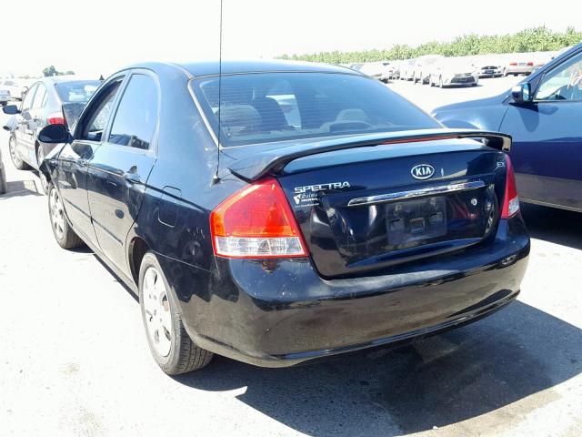 KNAFE122585582916 - 2008 KIA SPECTRA EX BLACK photo 3