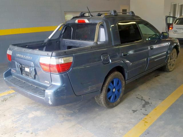 4S4BT63C865103425 - 2006 SUBARU BAJA TURBO BLUE photo 4