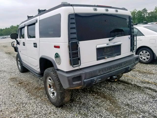 5GRGN23U73H102362 - 2003 HUMMER H2 WHITE photo 3