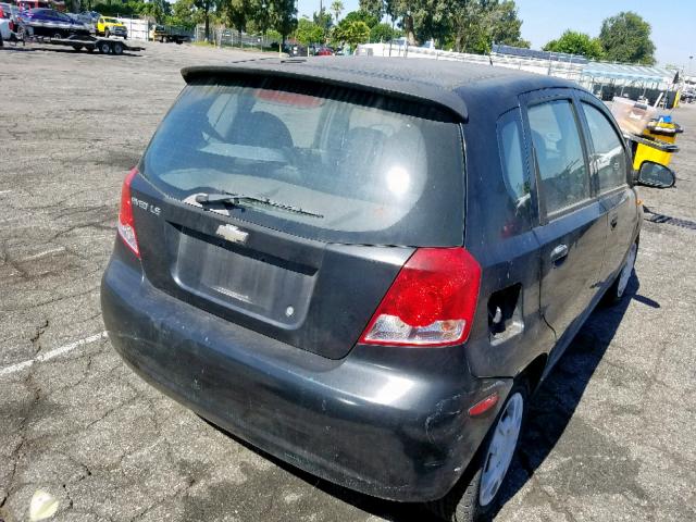 KL1TJ62664B201028 - 2004 CHEVROLET AVEO LS BLACK photo 4