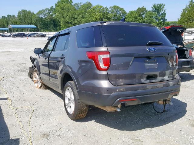 1FM5K8AR0HGC41356 - 2017 FORD EXPLORER P GRAY photo 3