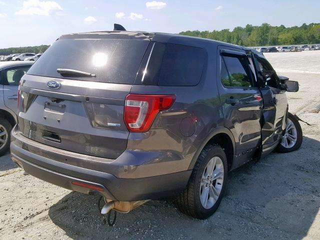 1FM5K8AR0HGC41356 - 2017 FORD EXPLORER P GRAY photo 4