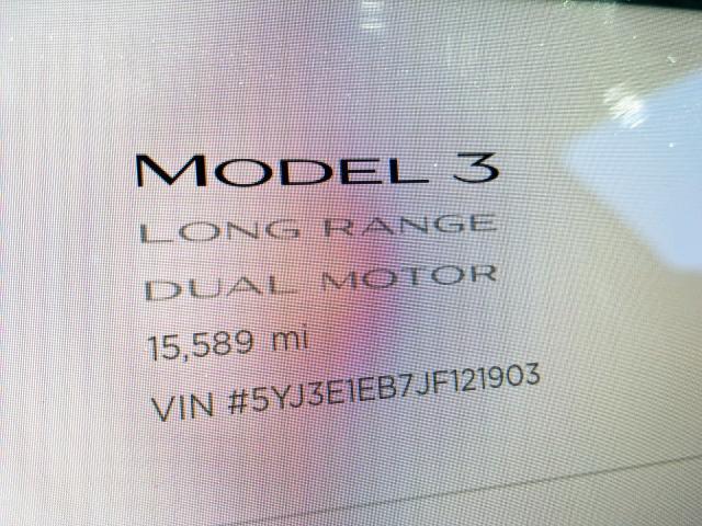 5YJ3E1EB7JF121903 - 2018 TESLA MODEL 3 BLUE photo 8