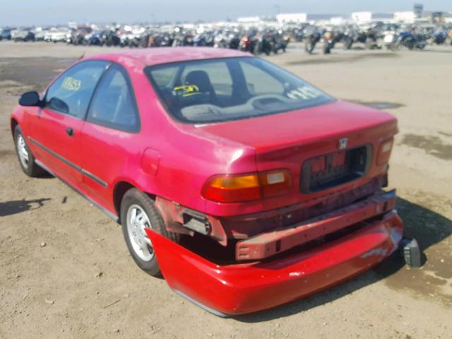 2HGEJ2223SH545526 - 1995 HONDA CIVIC DX RED photo 3