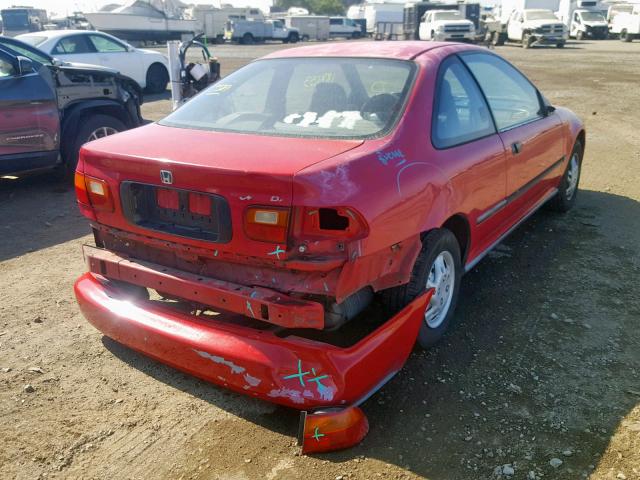 2HGEJ2223SH545526 - 1995 HONDA CIVIC DX RED photo 4