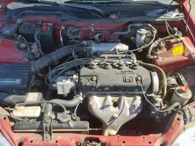 2HGEJ2223SH545526 - 1995 HONDA CIVIC DX RED photo 7