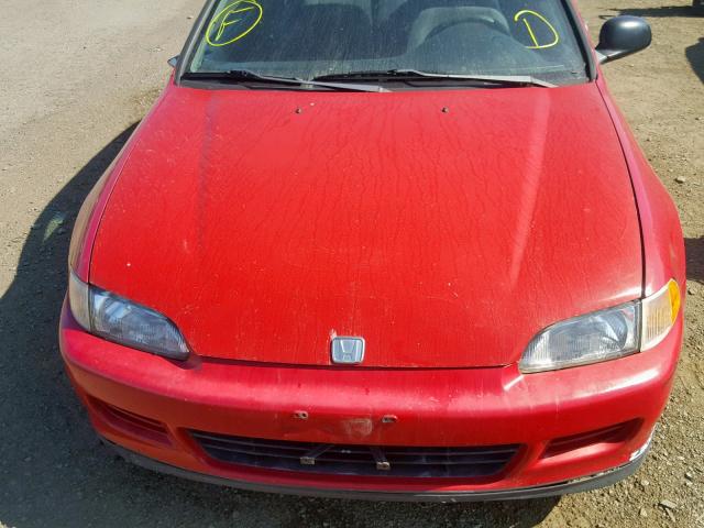 2HGEJ2223SH545526 - 1995 HONDA CIVIC DX RED photo 9