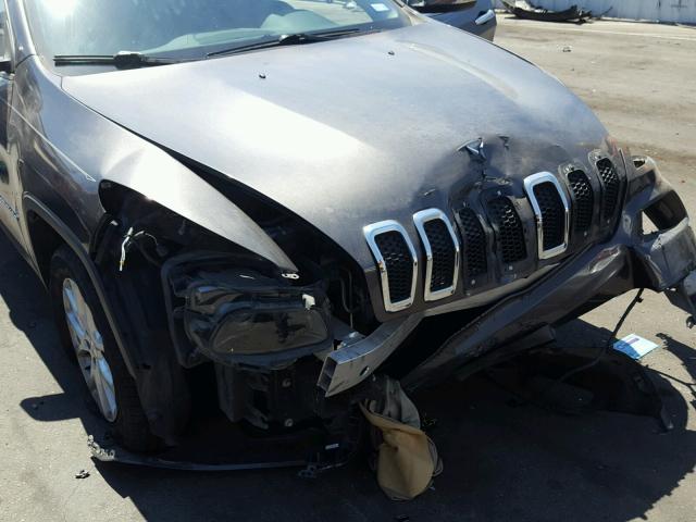 1C4PJLCB8EW148895 - 2014 JEEP CHEROKEE L GRAY photo 9