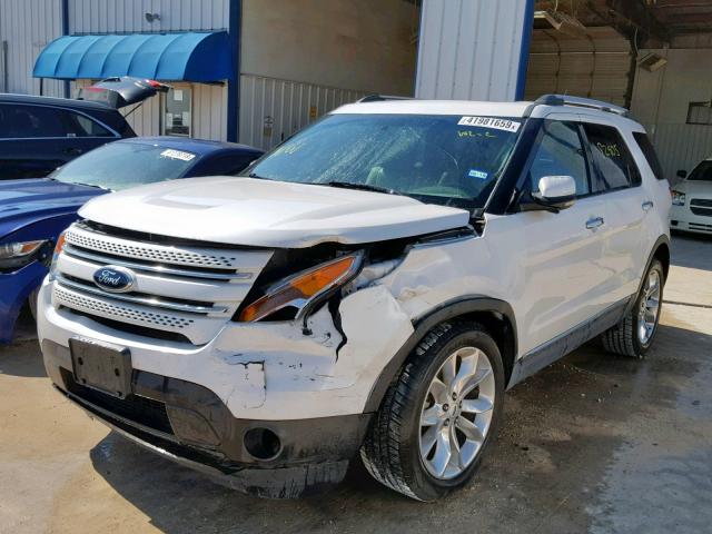 1FM5K7F87DGA04142 - 2013 FORD EXPLORER L WHITE photo 2