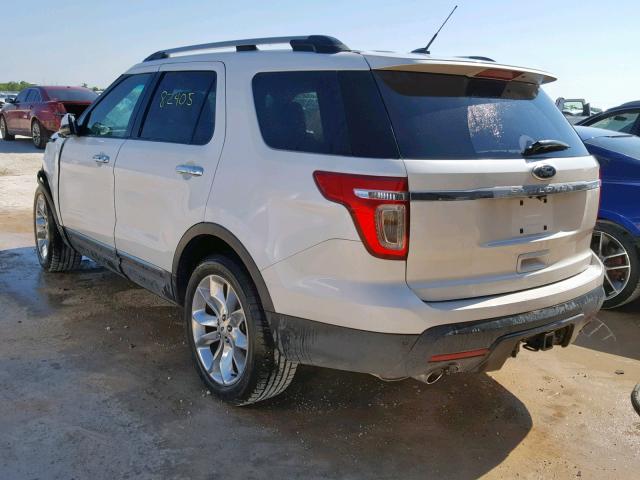 1FM5K7F87DGA04142 - 2013 FORD EXPLORER L WHITE photo 3