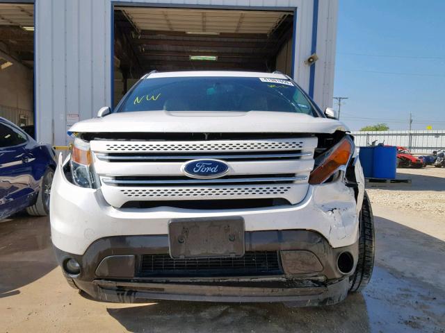 1FM5K7F87DGA04142 - 2013 FORD EXPLORER L WHITE photo 9