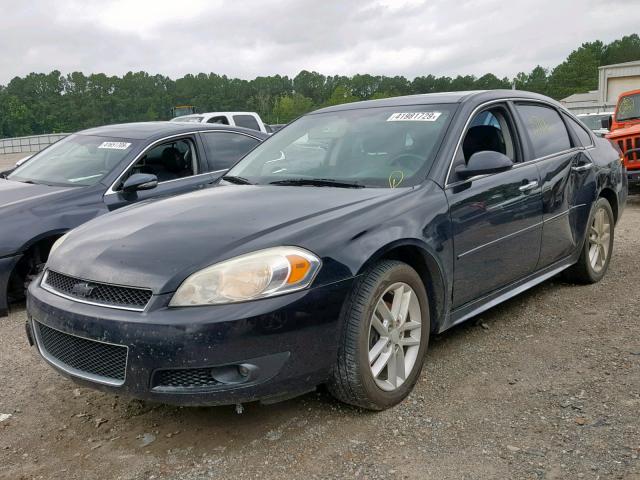 2G1WC5E38D1188495 - 2013 CHEVROLET IMPALA LTZ BLACK photo 2