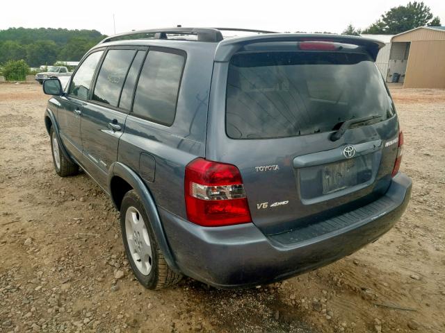 JTEEP21A160168318 - 2006 TOYOTA HIGHLANDER BLUE photo 3