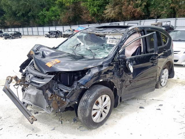 5J6RM3H78DL010630 - 2013 HONDA CR-V EXL BLACK photo 2