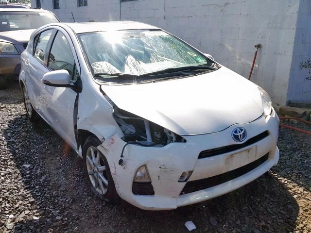 JTDKDTB38C1513095 - 2012 TOYOTA PRIUS C WHITE photo 1