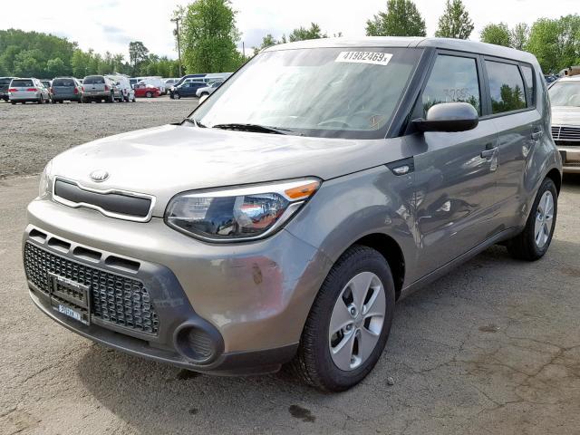 KNDJN2A29E7038200 - 2014 KIA SOUL GRAY photo 2