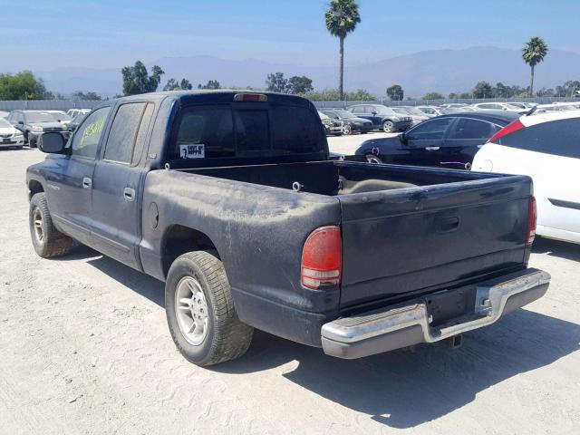 1B7GL2AN5YS733897 - 2000 DODGE DAKOTA QUA BLUE photo 3