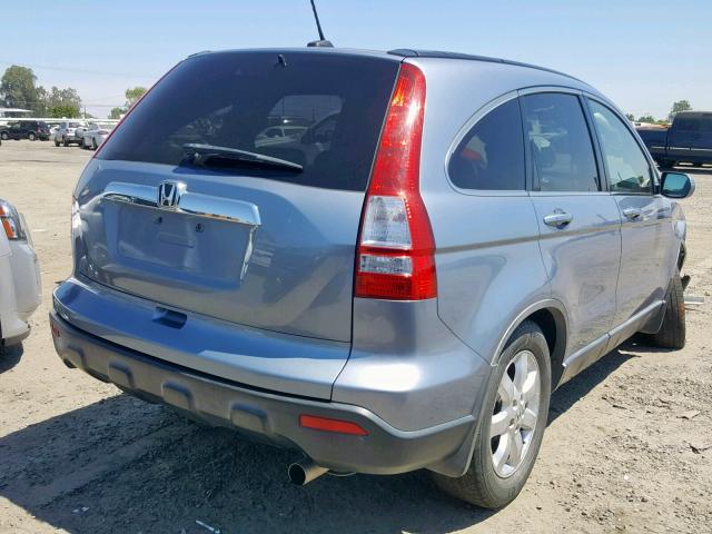 JHLRE38757C057401 - 2007 HONDA CR-V EXL BLUE photo 4