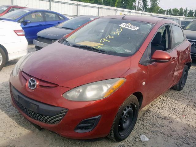 JM1DE1KZ8E0173437 - 2014 MAZDA MAZDA2 SPO RED photo 2