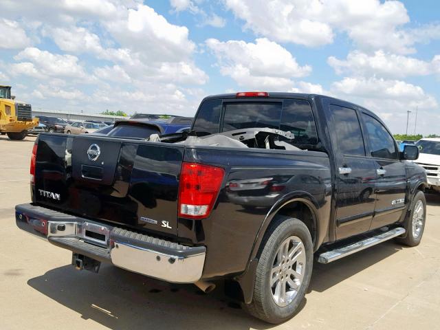 1N6BA0ED7BN305323 - 2011 NISSAN TITAN S BLACK photo 4