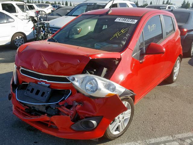 KL8CD6S9XEC559635 - 2014 CHEVROLET SPARK 1LT RED photo 2