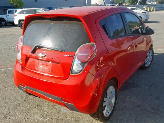 KL8CD6S9XEC559635 - 2014 CHEVROLET SPARK 1LT RED photo 4